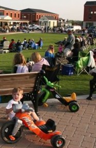Neighborhood gathering at New Town at St. Charles